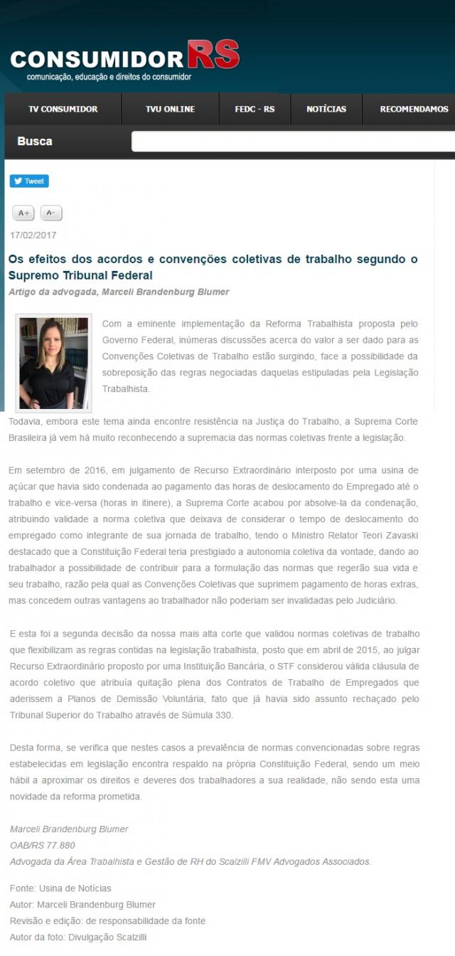 Os efeitos dos acordos e convenções coletivas de trabalho segundo o Supremo Tribunal Federal