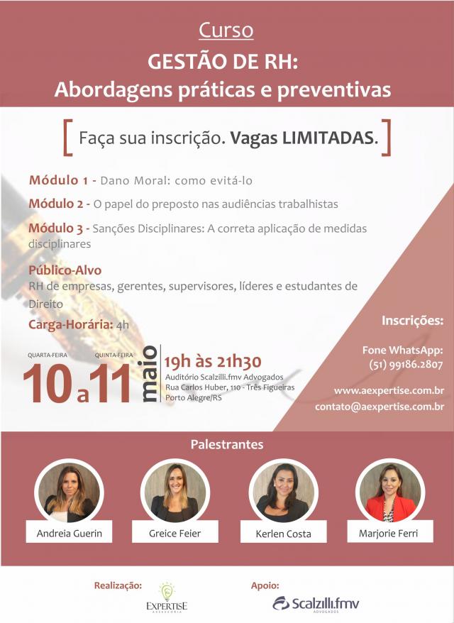 Workshop Gestão de RH: Abordagens práticas e preventivas