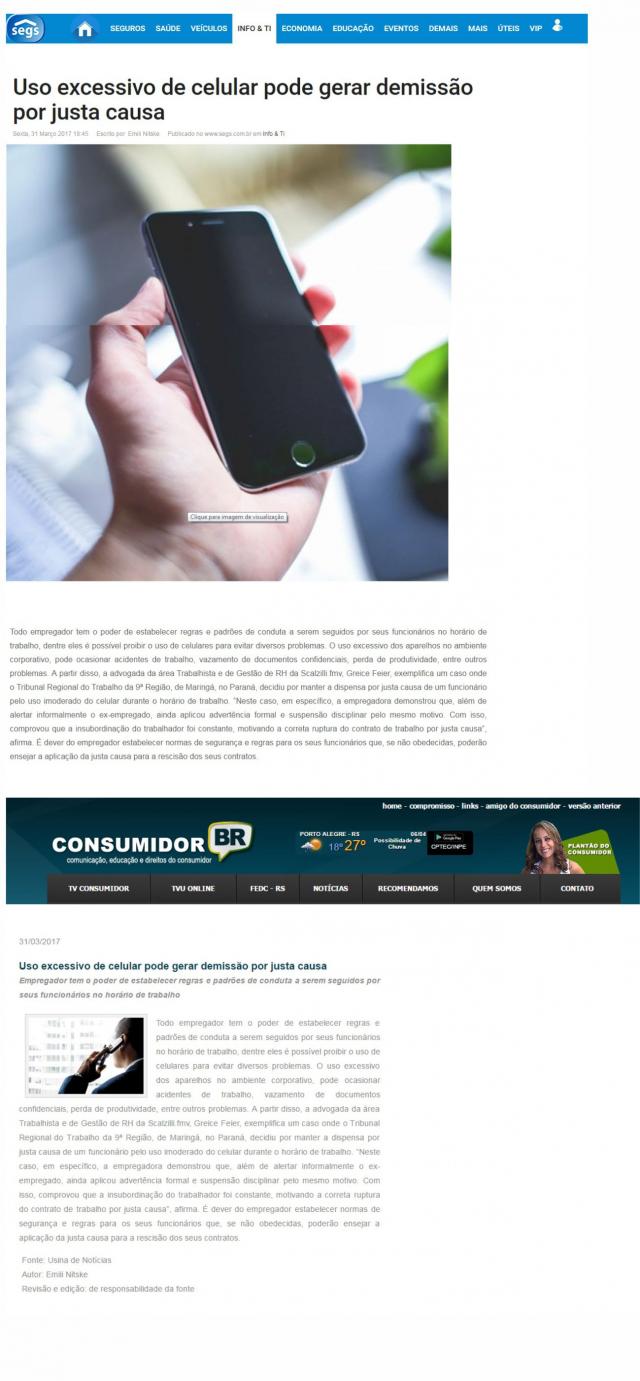 Uso excessivo de celular no trabalho gera demissão por justa causa